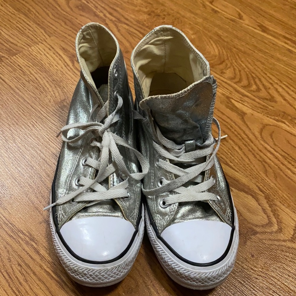 Converse all star Chuck Taylor shiny silver